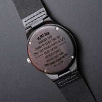 Dad - To My Son I Will Always Be Here For Your Engraved Wooden Wooden Watch Personalized For So Engraved Wooden Watch