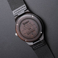 Legendary - Gift For Dads - Engraved Quote For Dad - Birthday Gift For Dad Unique Gifts For Dad Da Engraved Wooden Watch