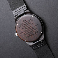 I Love You Dad Engraved Wooden Watch