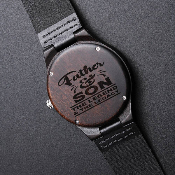 Father & Son Wooden Watch Gift From Dad To Son To My Son Gift For Son Birthday Gift For Son Men Engraved Wooden Watch