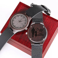 To My Dad - Watch For Dad From Daughter Birthday Gift For Dad Gift From Daughter To Father - Father's Day Engraved Chr Engraved Wooden Watch