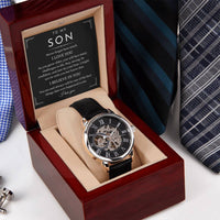 To My Son Never Forget I Love You - Openwork Watches