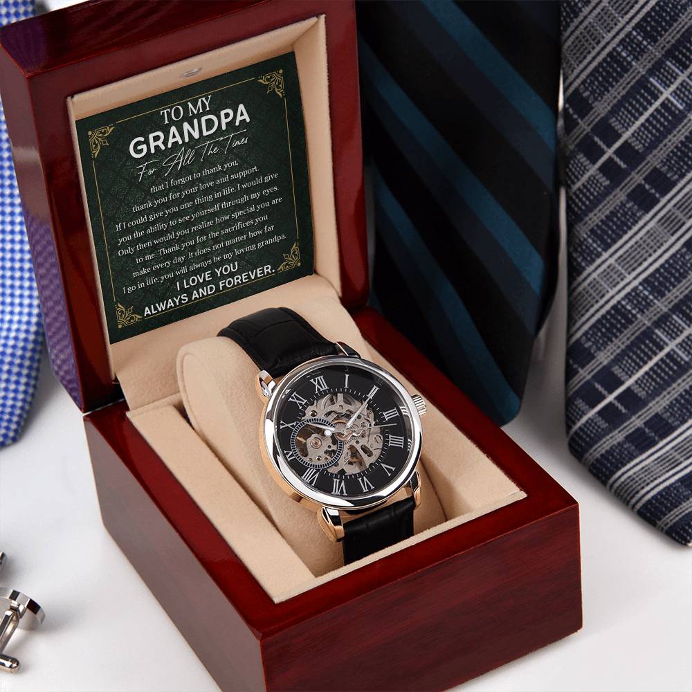 Grandpa - Thank You - Openwork Watches