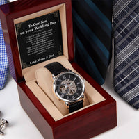 To Our Son On Your Wedding Day - Openwork Watches