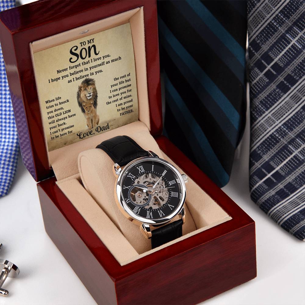 To My Son, Love Dad  - Openwork Watches