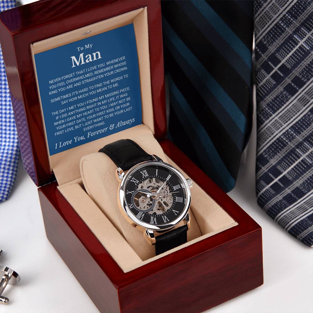 To My Man - Never Forget - Openwork Watches