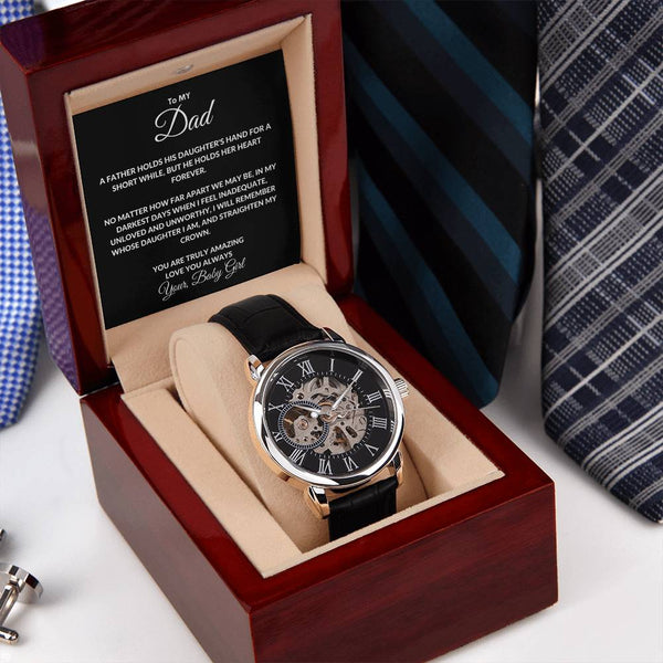 To My Dad  From Your, Baby Girl  Openwork Watches