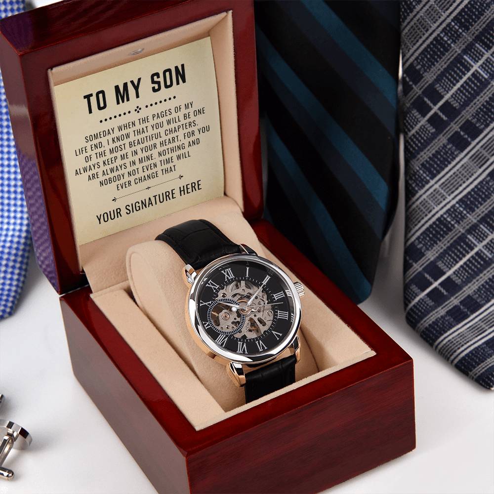 To My Son Openwork Watches - Hing And Nobody Not Even Time Will Ever Change That
