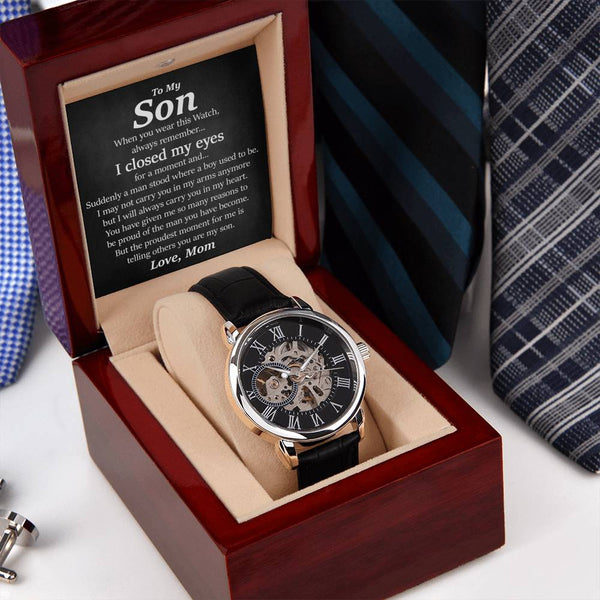 Son Gifts From Mom Son Openwork Watch Mother To Son Gifts Gifts For Son Birthday Unique Gifts For Son From Mother Openwork Watch