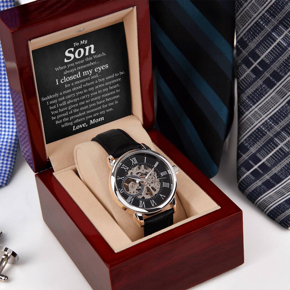 Son Gifts From Mom Son Openwork Watch Mother To Son Gifts Gifts For Son Birthday Unique Gifts For Son From Mother Openwork Watch