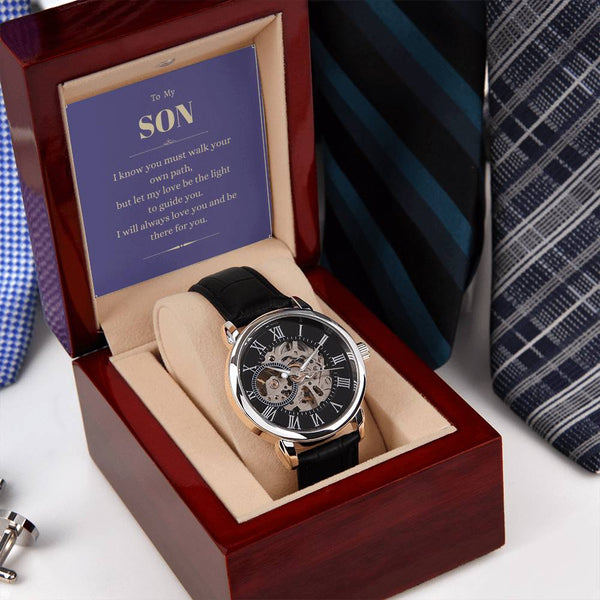 To My Son. Openwork Watches. To Son From Mom Or Dad