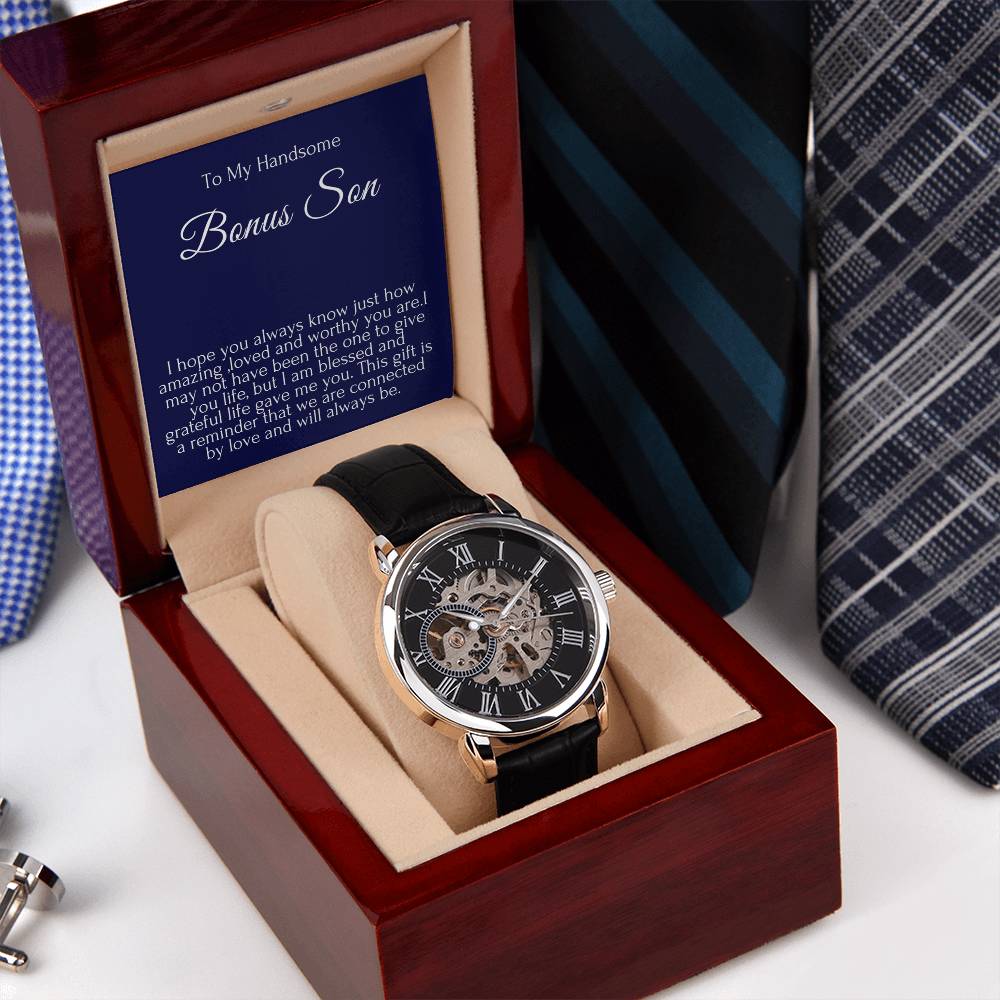 To My Handsome Bonus Son Openwork Watches
