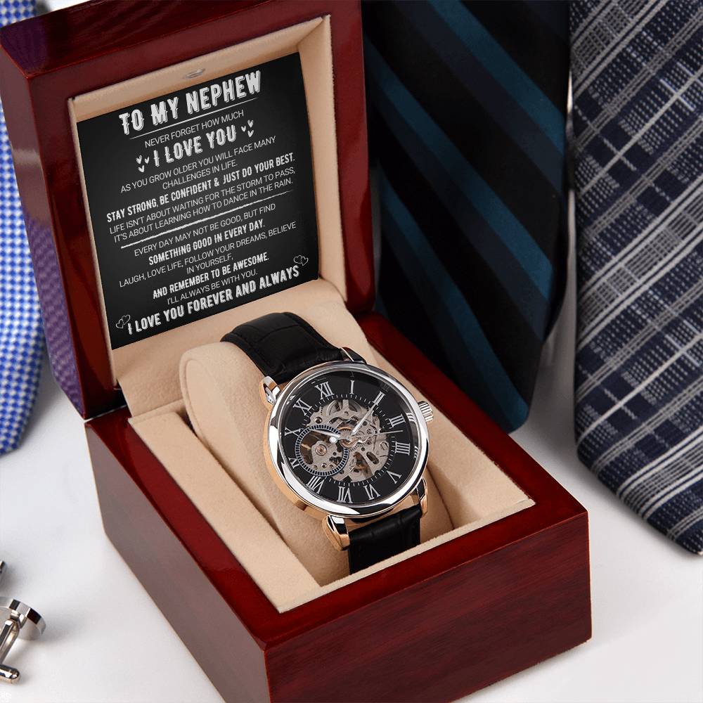 To My Nephew - Love You Forever - Openwork Watches