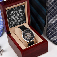 To My Husband Openwork Watch