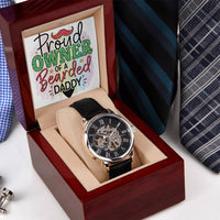 Men's Openwork Watch For Dad Proud Owner Of A Bearded Daddy