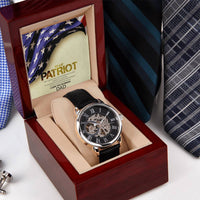 To My Patriot Dad Openwork Watch