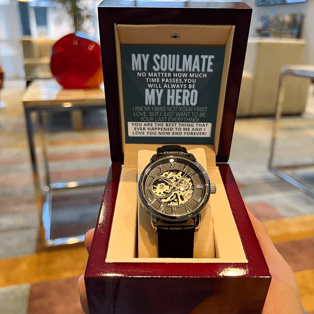 My Soulmate My Hero! Gift Openwork Watch