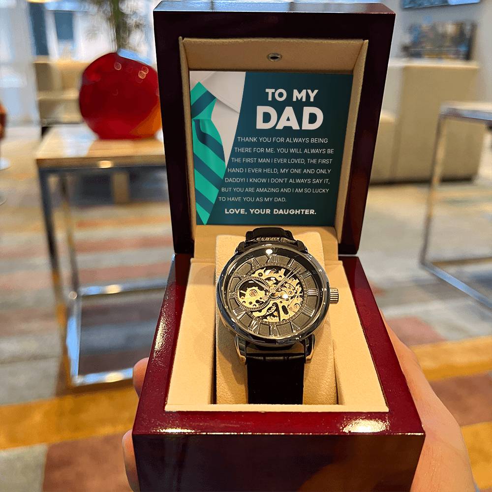 To My Dad - You Are Amazing  Men's Openwork Watches