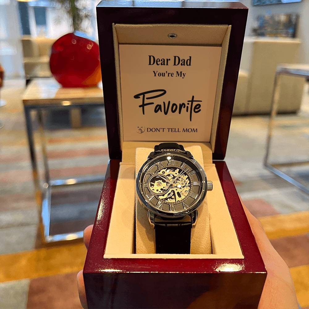 Dad Special Gift From Daughter Or Son Watch For Dad Father's Day Gift Gift From Daughter Gift From Son Gift For Dad Openwork Watch