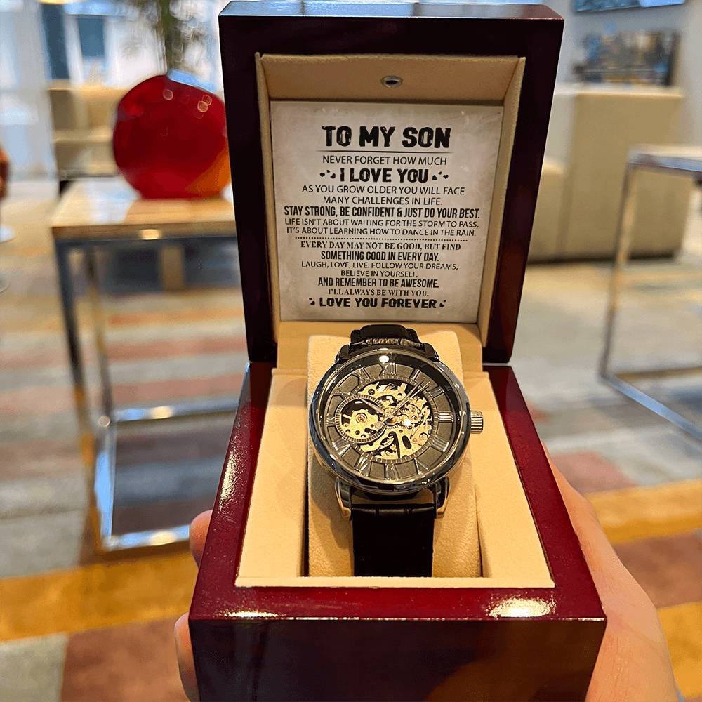 To My Son - I'll Always Be With You Openwork Watches