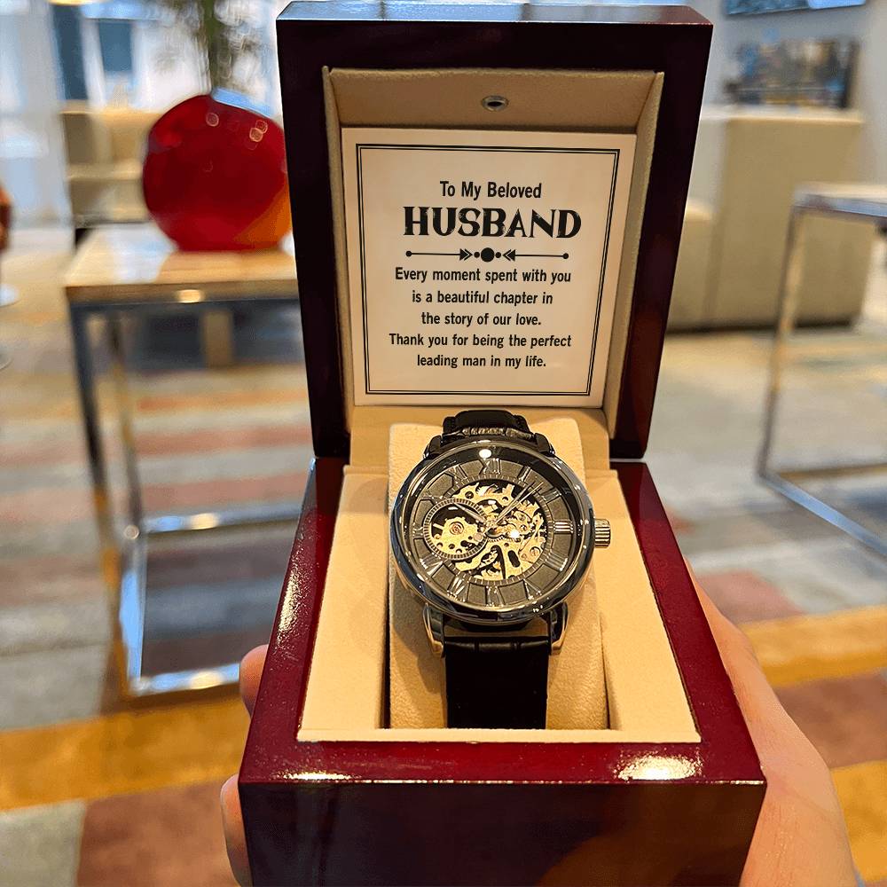 Husband Gifts - Every Moment Spent With You Is A Beautiful Chapter In The Story Of Our Love - Openwork Watches
