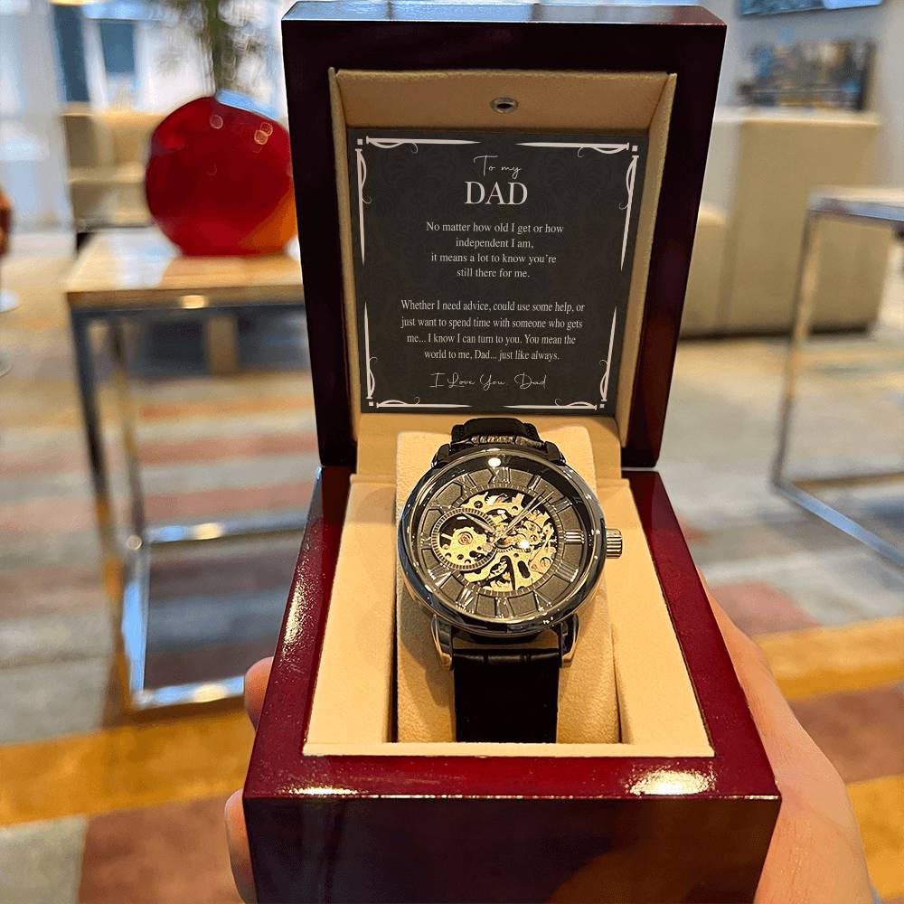 To My Dad Gift Watch Openwork Watch For Dad Father's Day Watch With Message Card Dad Gift From Daughter Dad Gift From Son Dad Birthday Present