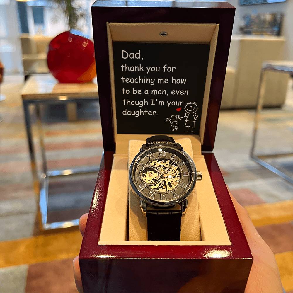 To My Dad Openwork Watch Gift For Dad From Daughter Father's Day Gift Dad Birthday Gift
