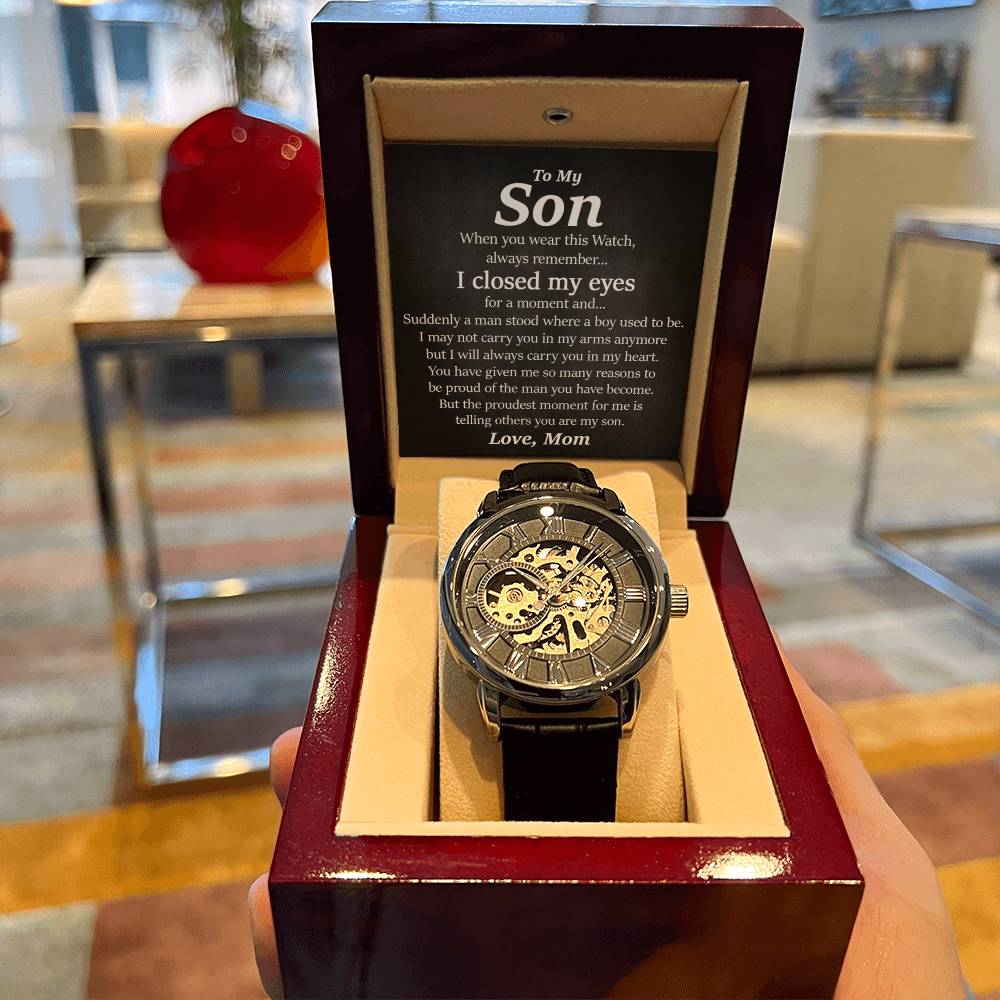 Son Gifts From Mom Son Openwork Watch Mother To Son Gifts Gifts For Son Birthday Unique Gifts For Son From Mother Openwork Watch