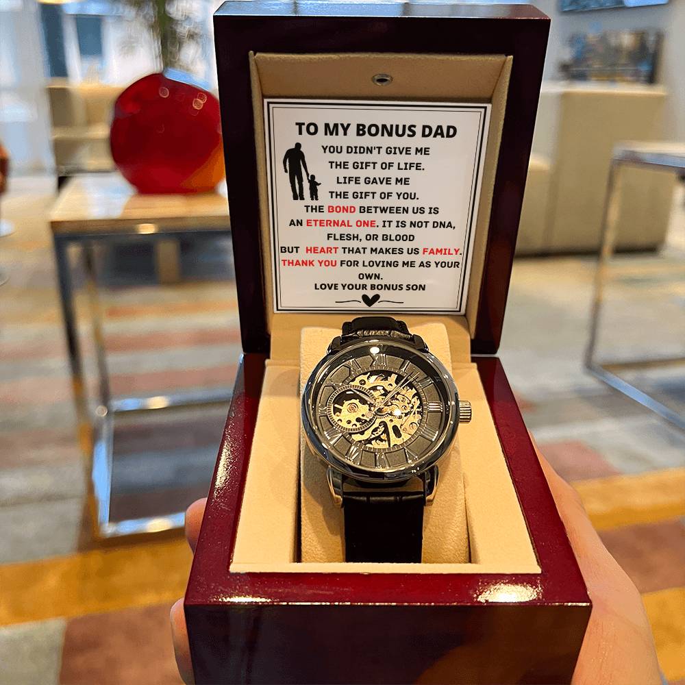 Men's Openwork Watch Gift For Bonus Dad From Son