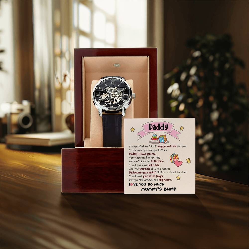 To My Daddy Openwork Watch Father&#39;s Day Gift For New Dad Dad To Be Watch Gift For Daddy From Bump