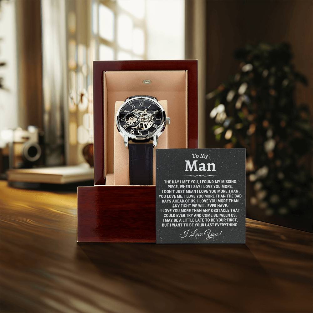 Anniversary Gift For Him Gift For Him Promise Watch Gift To My Man Birthday Gift For Boyfriend Valentines Day Gift Openwork Watch