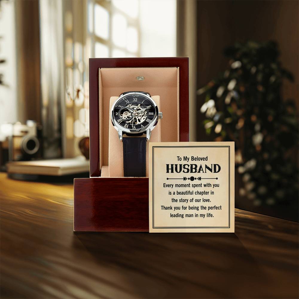Husband Gifts - Every Moment Spent With You Is A Beautiful Chapter In The Story Of Our Love - Openwork Watches