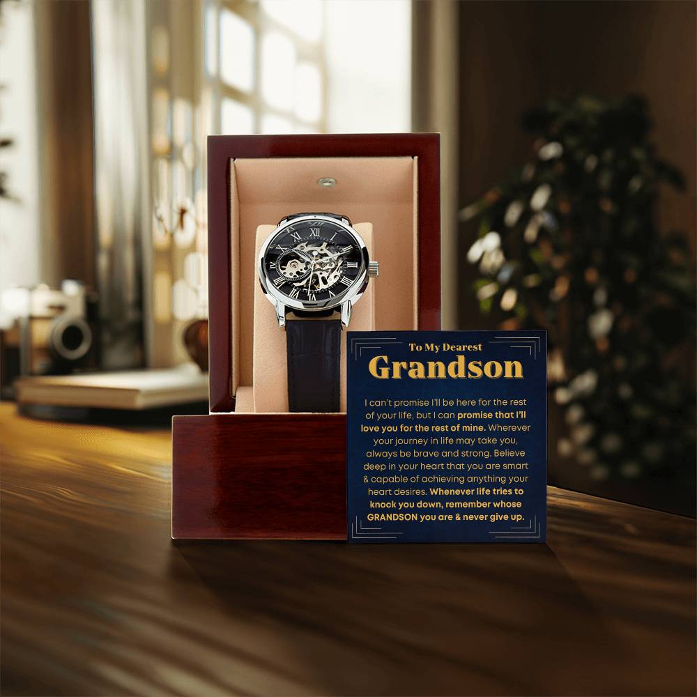 Grandson, Never Give Up - Openwork Watches