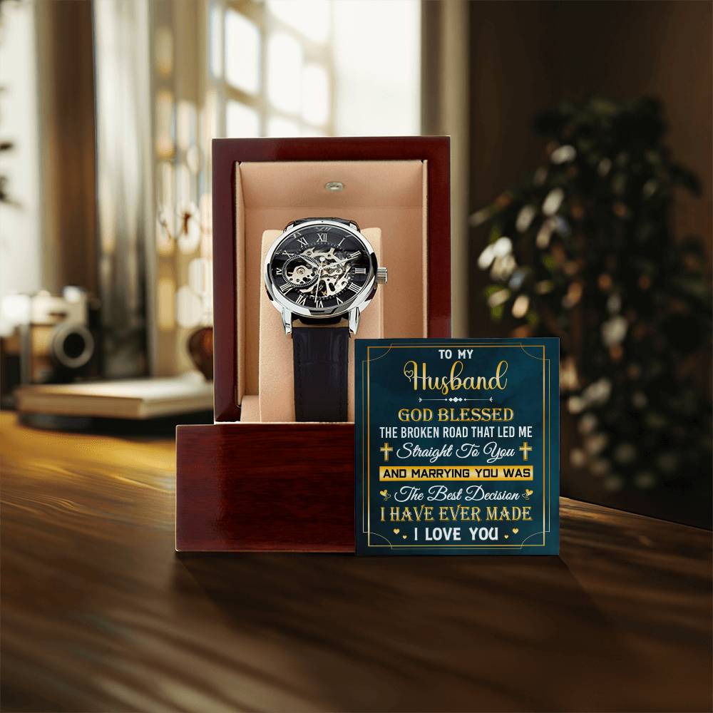 To My Husband Watch Gifts For Husband Gifts For Husband Birthday Anniversary Gift From Husband Husband Gifts From Wife Fathers Day Gift Openwork Watch