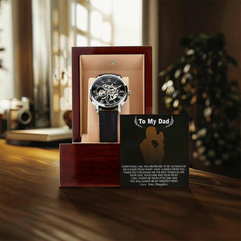 Gift For Dad From Daughter Helped Me To Be Openwork Watch