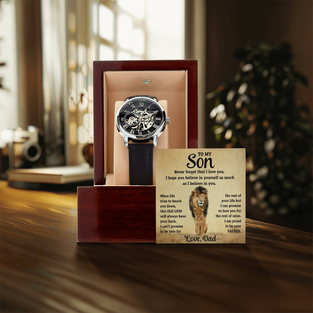To My Son, Love Dad  - Openwork Watches