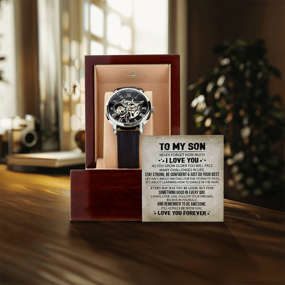 To My Son - I'll Always Be With You Openwork Watches