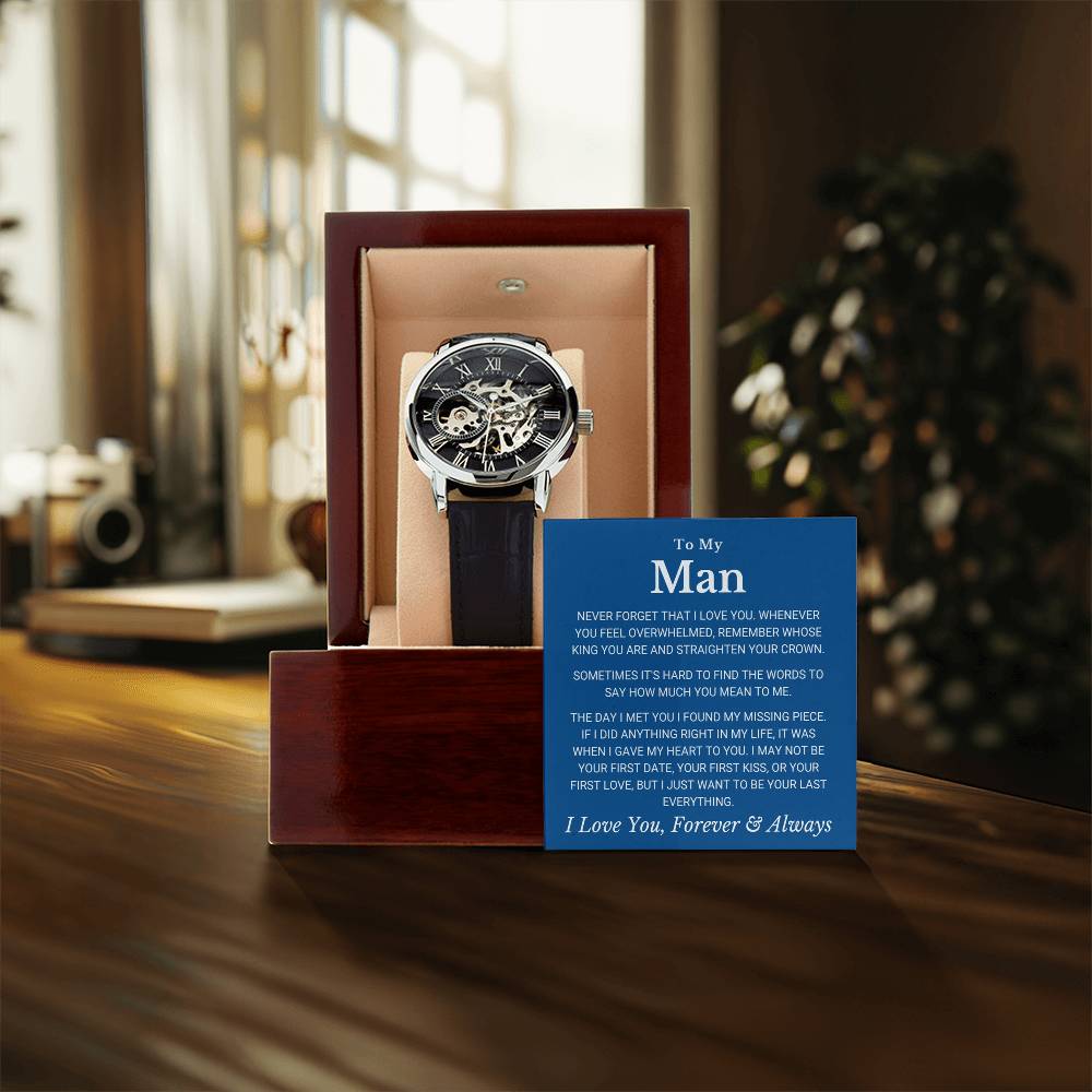 To My Man - Never Forget - Openwork Watches