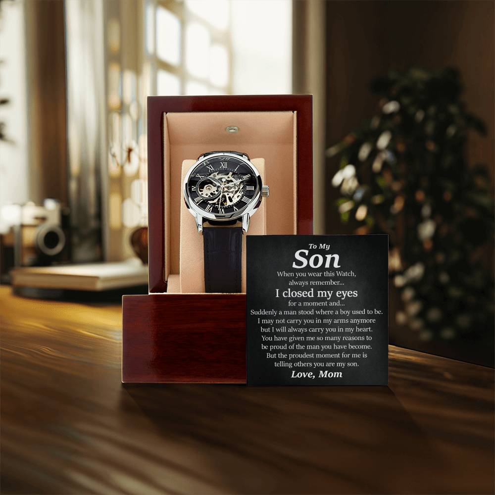 Son Gifts From Mom Son Openwork Watch Mother To Son Gifts Gifts For Son Birthday Unique Gifts For Son From Mother Openwork Watch