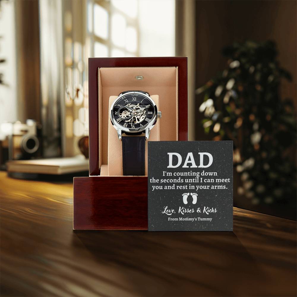 First Time Dad Gift New Dad Gift Father&#39;s Day Gift From Baby Bump Openwork Watch Gift Daddy To Be Fathers Day Gift Soon To Be Daddy 1
