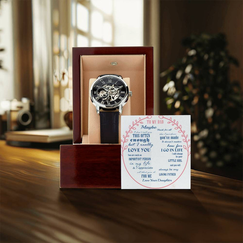 To My Dad - Openwork Watch
