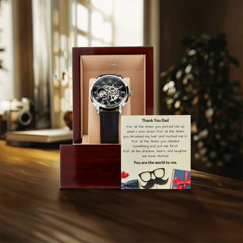 Thank You Dad - Men's Openwork Watch