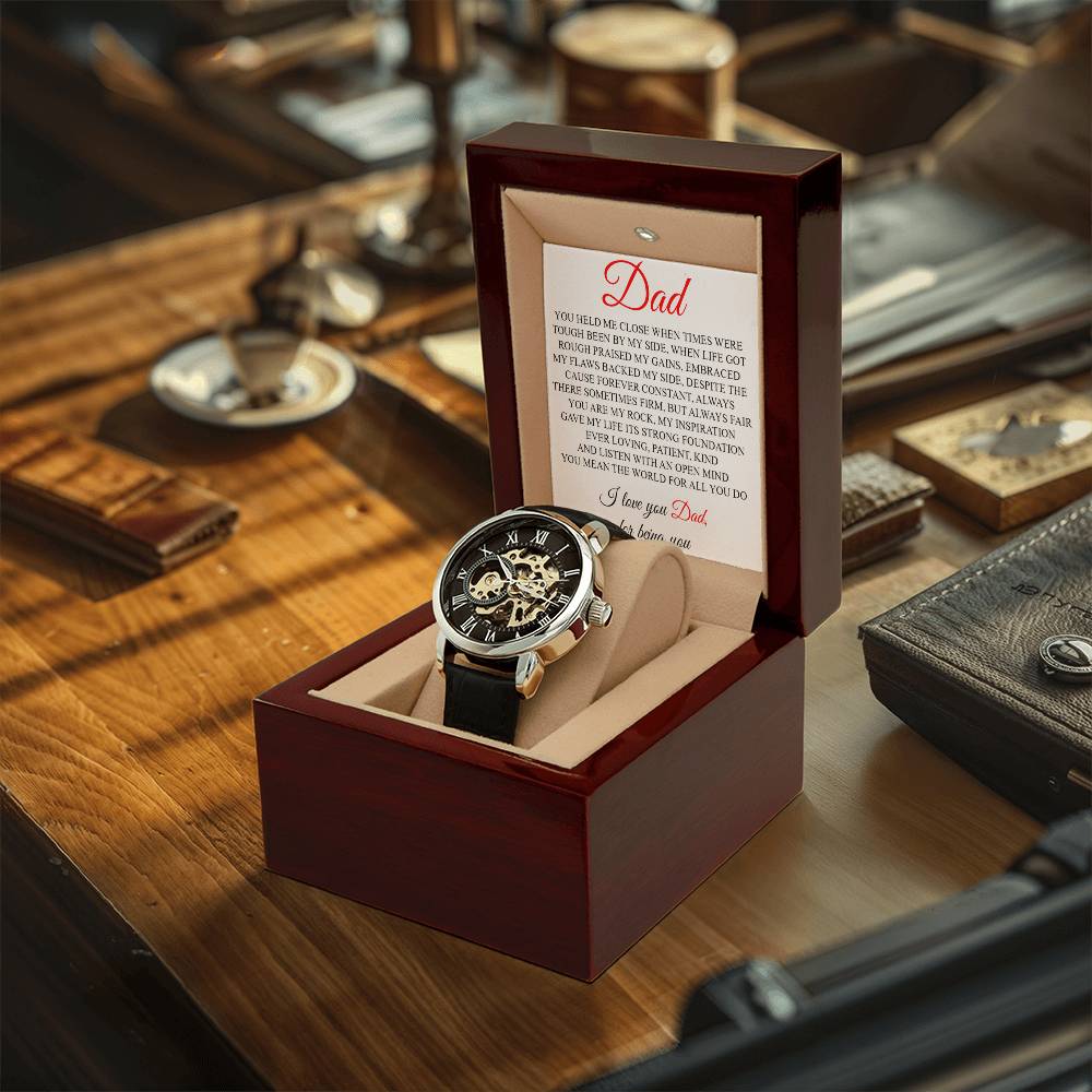 To My Dad Openwork Watch Watch Gift For Dad From Daughter Or Son Father's Day Dad Birthday Gift