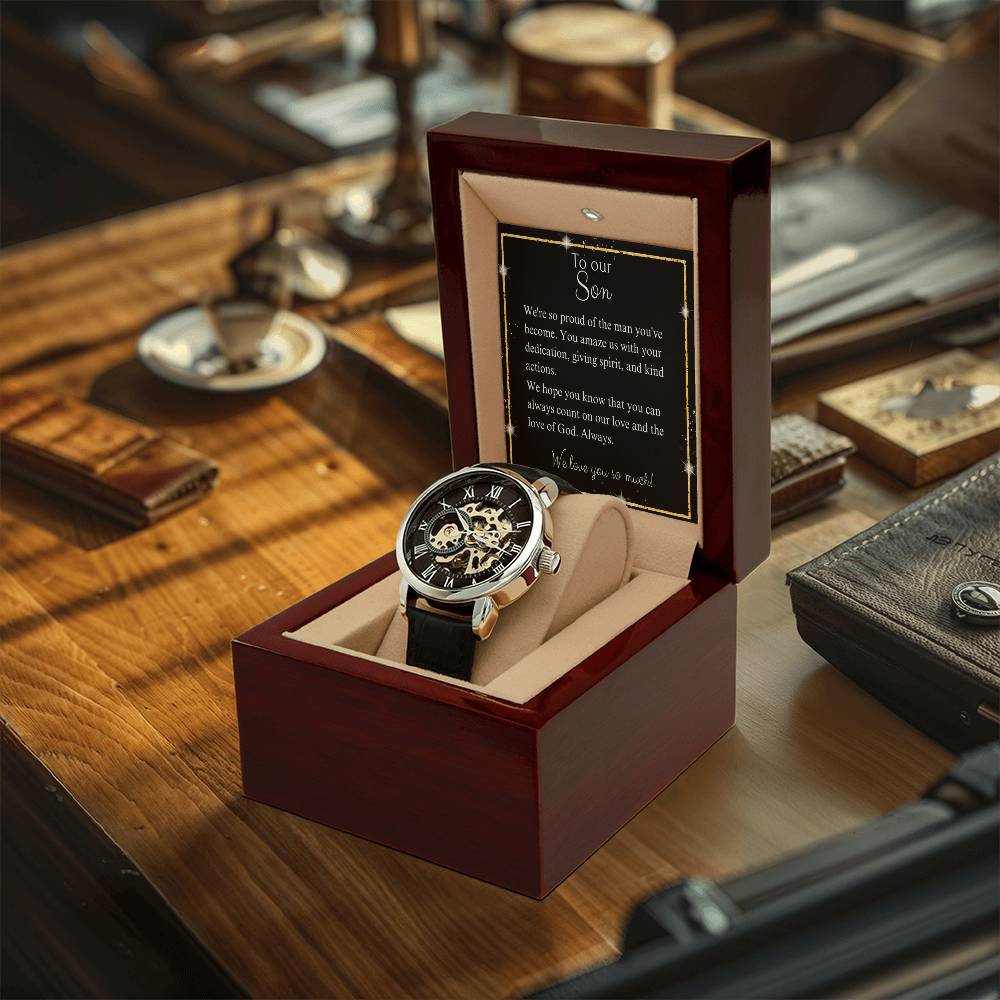 Love You Forever Son Openwork Watches