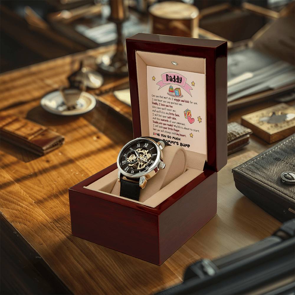 To My Daddy Openwork Watch Father's Day Gift For New Dad Dad To Be Watch Gift For Daddy From Bump