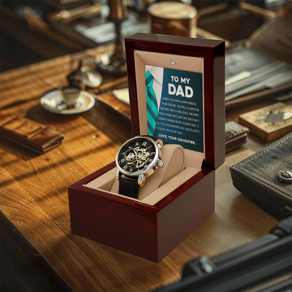 To My Dad - You Are Amazing  Men's Openwork Watches