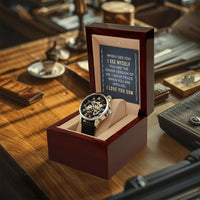 To My Son - When I See You  Men's Openwork Watch