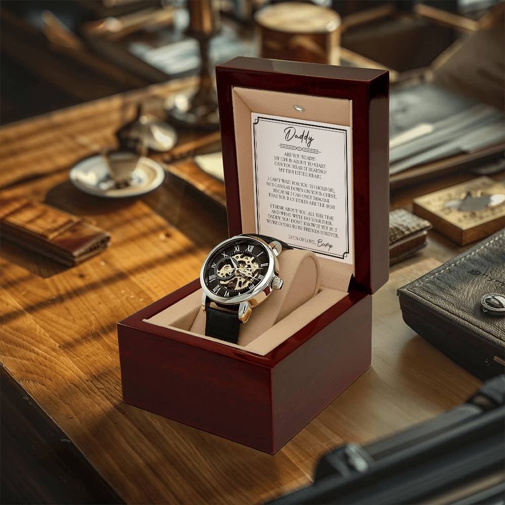 Father's Day Gift For New Dad Daddy To Be Keepsake Gift Dad To Be Gift From Bump Birthday Gift Openwork Watch
