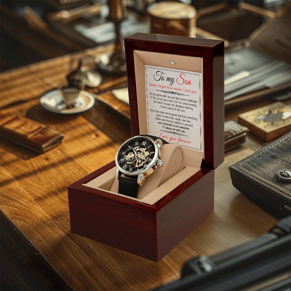 Gift For Son - Men's Openwork Watches