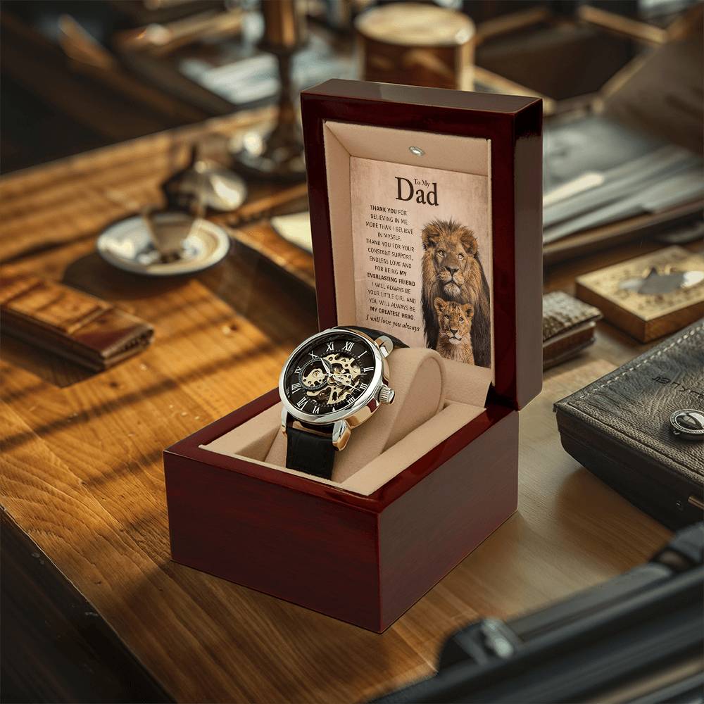 Thank You For Believe In Me - Father's Day Gift Openwork Watch